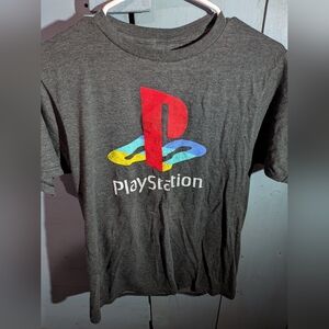 PlayStation Charcoal T-Shirt with Colorful Logo